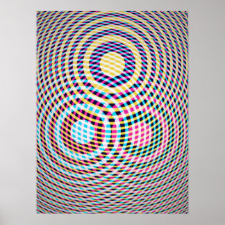 Drievoudige Zone Moire Poster