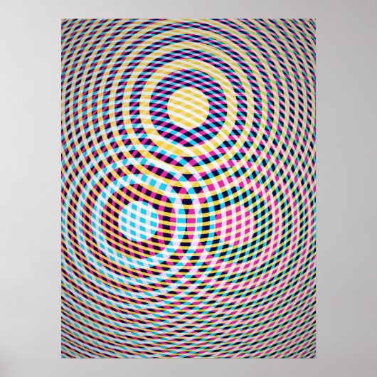 Drievoudige Zone Moire Poster (Voorkant)