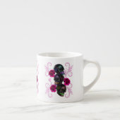 Drievoudige zwarte dag van de dode schedels roze r espresso kop (Rechts)