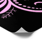 Drievoudige zwarte dag van de dode schedels roze r poster (Hoek)