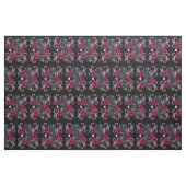 Drievoudige zwarte dag van de dode schedels roze r stof (Fat Quarter)