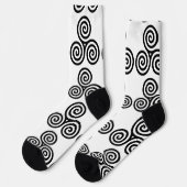 Drievoudige Zwarte Spiralen Thunder_Cove Sokken (Links)