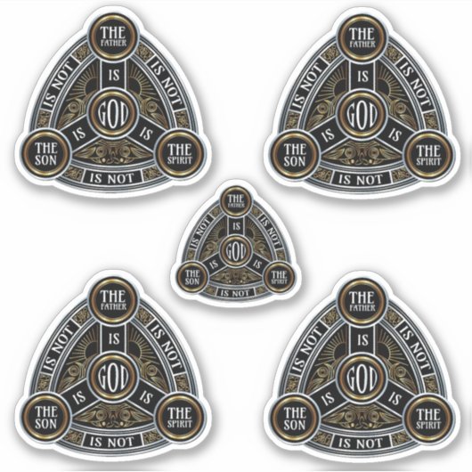 Drievuldigheid De Vader, de Zoon en de Heilige Gee Sticker (Voorkant)
