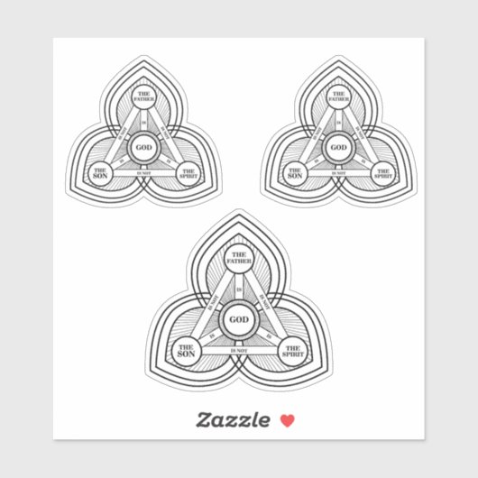 Drievuldigheid De Vader, de Zoon en de Heilige Gee Sticker (Vel)