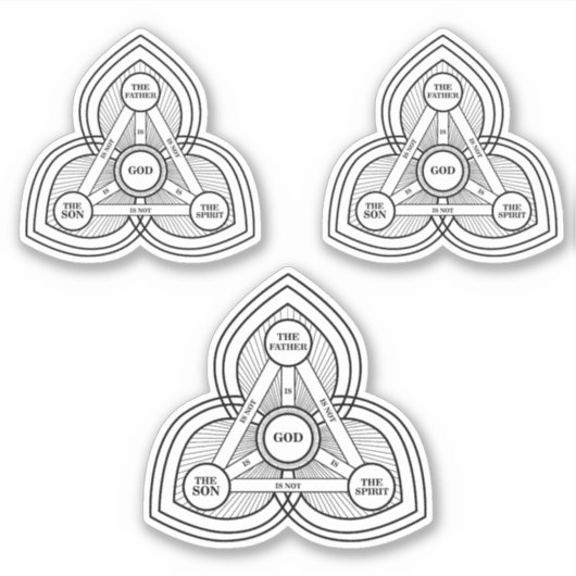 Drievuldigheid De Vader, de Zoon en de Heilige Gee Sticker (Voorkant)