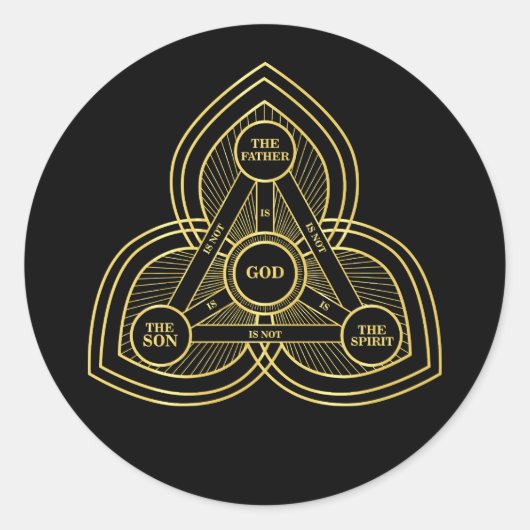 Drievuldigheid De Vader, de Zoon en Heilige Geest  Ronde Sticker (Voorkant)