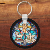 Drievuldigheid De Vader, de Zoon en Heilige Geest  Sleutelhanger (Achterkant)