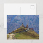 Drievuldigheidskerk Stepantsminda Kazbegi Georgia Briefkaart (Voorkant / Achterkant)