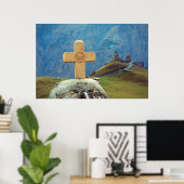 Drievuldigheidskerk Stepantsminda Kazbegi Georgia Poster (Thuiskantoor)
