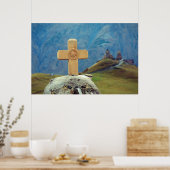 Drievuldigheidskerk Stepantsminda Kazbegi Georgia Poster (Keuken)