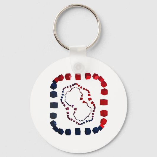 Drieweg ingesloten sleutelhanger (Voorkant)