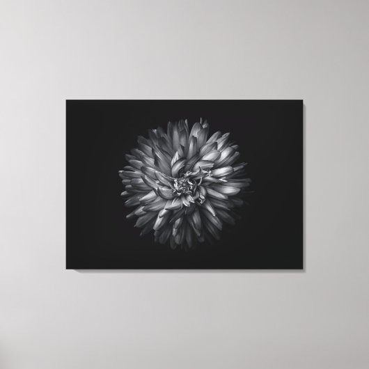 Driewerende bloemen in zwart-wit 20 canvas afdruk (Voorkant)