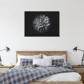 Driewerende bloemen in zwart-wit 20 canvas afdruk (Insitu (Slaapkamer))