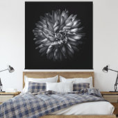 Driewerende bloemen in zwart-wit 20 canvas afdruk (Insitu (Slaapkamer))