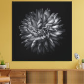 Driewerende bloemen in zwart-wit 20 canvas afdruk (Insitu (Woonkamer))