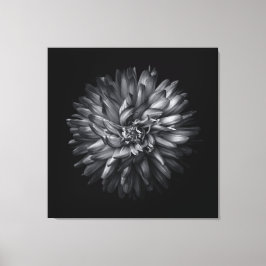 Driewerende bloemen in zwart-wit 20 canvas afdruk
