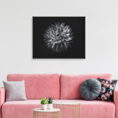 Driewerende bloemen in zwart-wit 20 canvas afdruk (Insitu (Woonkamer))