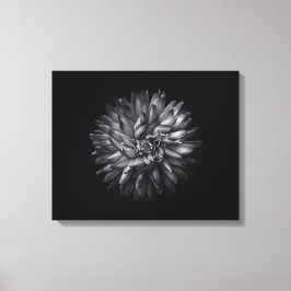 Driewerende bloemen in zwart-wit 20 canvas afdruk