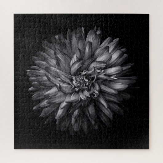 Driewerende bloemen in zwart-wit 20 legpuzzel (Verticaal)