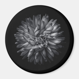 Driewerende bloemen in zwart-wit 20 magneet