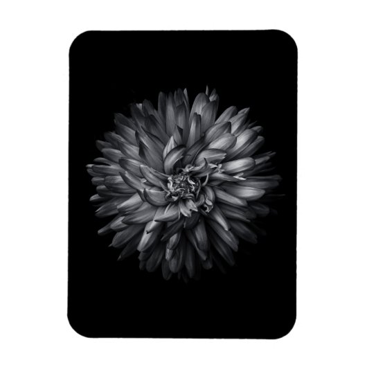Driewerende bloemen in zwart-wit 20 magneet (Verticaal)