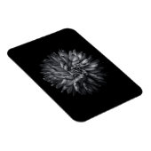 Driewerende bloemen in zwart-wit 20 magneet (Rechterzijde)