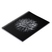 Driewerende bloemen in zwart-wit 20 notitieboek (Linkerzijde)