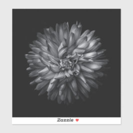 Driewerende bloemen in zwart-wit 20 sticker