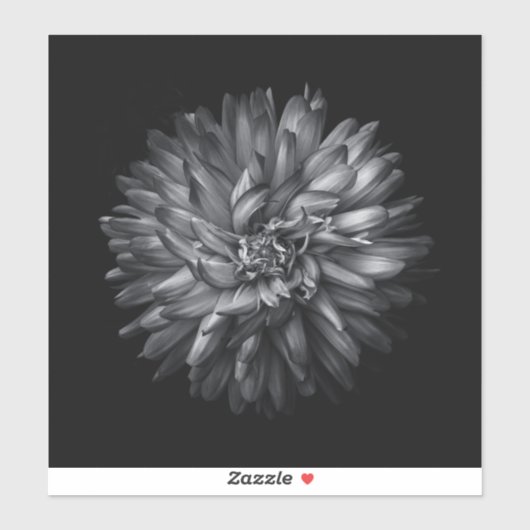 Driewerende bloemen in zwart-wit 20 sticker (Vel)