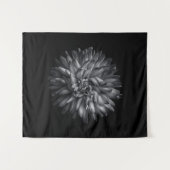 Driewerende bloemen in zwart-wit 20 wandkleed (Voorkant (horizontaal))