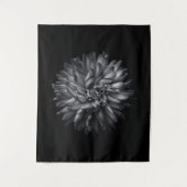 Driewerende bloemen in zwart-wit 20 wandkleed (Voorkant)