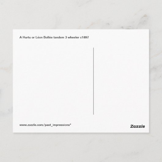  driewieler briefkaart (Achterkant)