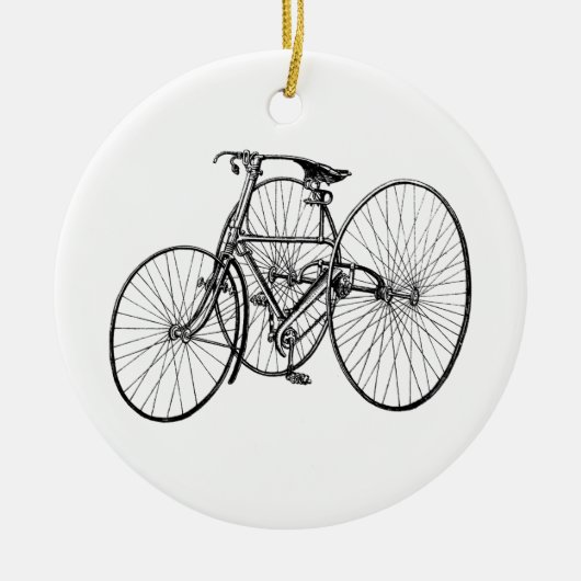  driewieler - Driewielige fiets Keramisch Ornament (Voorkant)