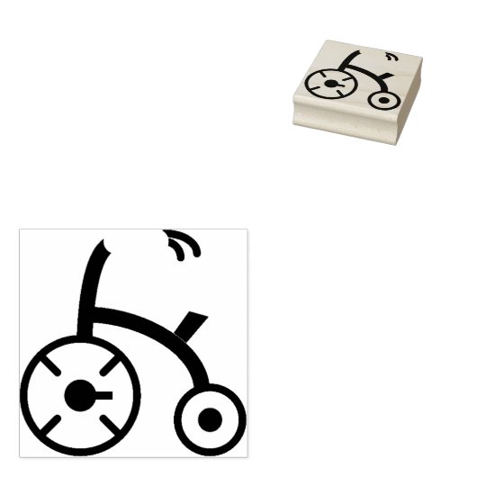 driewieler rubberstempel (Gestempeld)