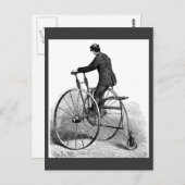  driewielige Victoriaans driewielige fiets met dri Briefkaart (Voorkant / Achterkant)