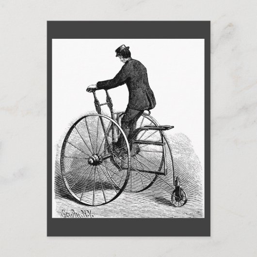  driewielige Victoriaans driewielige fiets met dri Briefkaart (Voorkant)