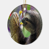 Driezijdige boomgaard keramisch ornament (Links)