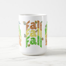 Driezijdige Herfst Vibes Custom Design Koffiemok
