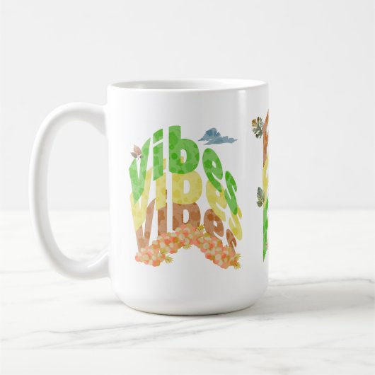 Driezijdige Herfst Vibes Custom Design Koffiemok (Links)
