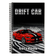 Drift Auto Rood Notitieboek Cover