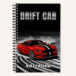 Drift Auto Rood Notitieboek Cover