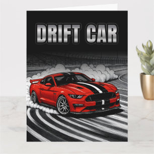 Drift Auto Rood Spierweefsel Kaart