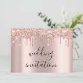 Drift Black Spark Wedding Bridal Roos Gold Kaart (Staand voorkant)
