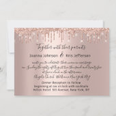 Drift Black Spark Wedding Bridal Roos Gold Kaart (Achterkant)