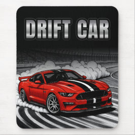 Drift Car Red Muscle Muismat