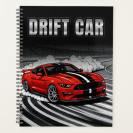 Drift Car Red Muscle Planner