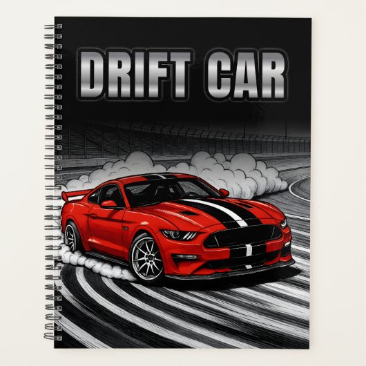 Drift Car Red Muscle Planner (Voorkant)