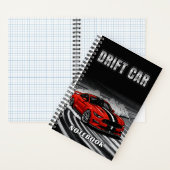 Drift Car Red Notebook Cover Notitieboek (Binnen)