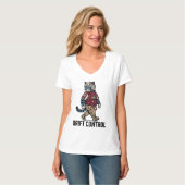 Drift Control Tactische Kat Grafische T-Shirt (Voorkant volledig)