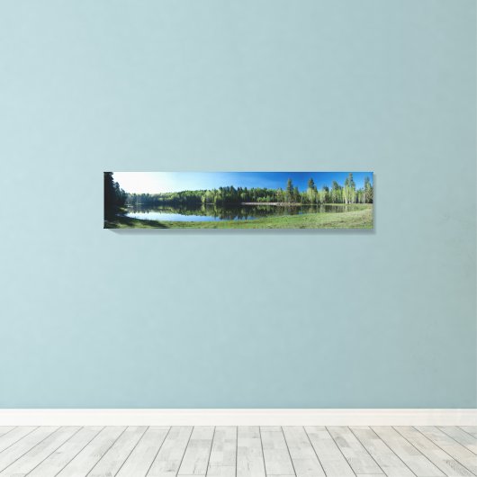 Drift Fence Lake Canvas Afdruk (Insitu (Houten vloer))